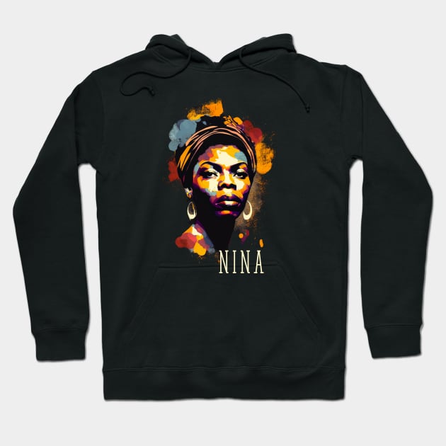 Nina Simone - Splash Hoodie by Barn Shirt USA